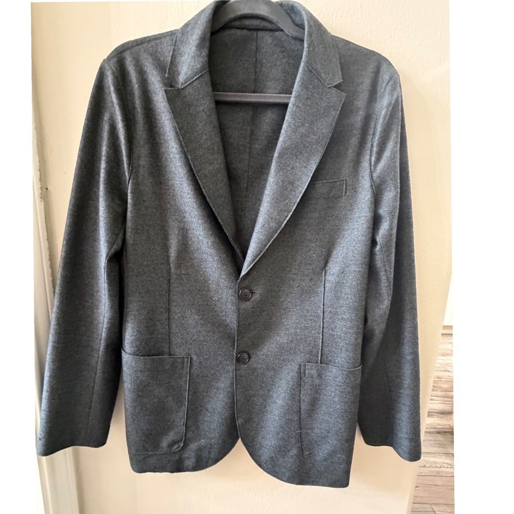 Emporio Armani Men's IT 48 US 38 Slim Charcoal Virgin Wool Blazer Italy Medium